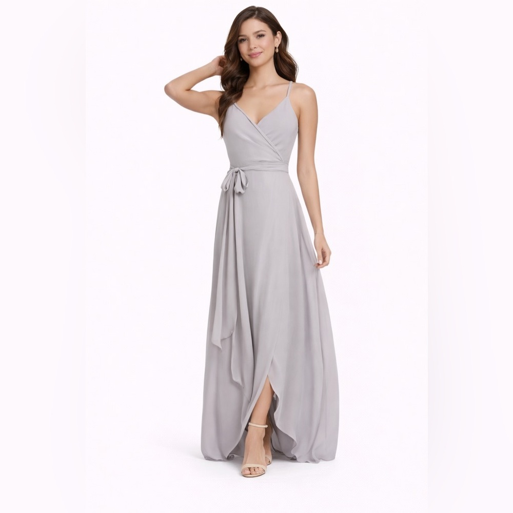 Joanna August Soft Gray Maxi Dress